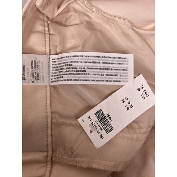 New Abercrombie & Fitch Pants Large Womens Sloane Wide Leg Trouser Ivory - Picture 7 of 7